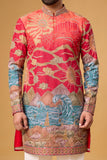 Crimson Heritage Scenic Embroidered Kurta