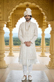 Ivory Regal Anarkali Sherwani with Dupatta