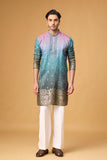Azure Twilight Ombre Heritage Kurta