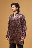 Designer Printed Kurta for Men – Front View | Mahavir NX