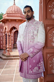 Ombre Pink Embroidered Indo-Western for Men