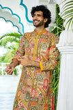 Golden Mosaic Yellow Kurta Set