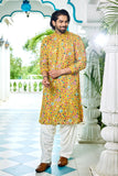 Yellow Floral Multicolour Kurta Set