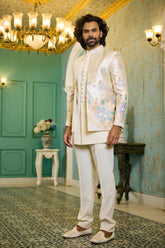 Cream Floréal Open Indo-Western