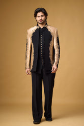 Midnight Regal Black & Gold Indo-Western Ensemble