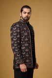 Midnight Noir Diamond Motif Embellished Indo-Western Ensemble