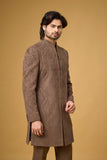 Mocha Royale Threadwork Indo-Western Ensemble