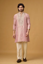 Blush Rose Floral Embroidered Kurta Set