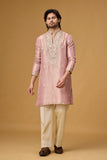 Blush Rose Floral Embroidered Kurta Set