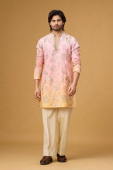 Blush Bloom Embroidered Kurta Set for Men | Mahavir NX