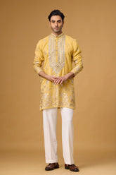 Golden Sunburst Embroidered Kurta Set