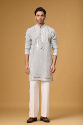 Silver Mist Embroidered Kurta Set