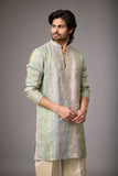 Mint Sage Heritage Embroidered Kurta Set