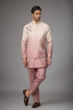 Blush Pearl Floral Embroidered Jacket Kurta Set