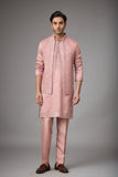 Rose Blush Embroidered Jacket Kurta Set