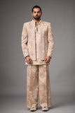 Taupe Regal Embroidered Indo-Western Set