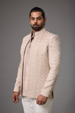 Ivory Chevron Embroidered Indo-Western Set