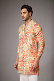 Peach Garden Floral Printed Kurta Set