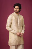 Tonal Ornamental Embroidered Kurta – Indian Wedding Ethnic Wear | Mahavir NX