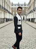 Grey and White Designer Blazer for Men