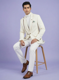 White Designer Blazer for Men