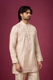 Ivory Pearl Heritage Embroidered Kurta Set
