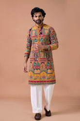 રજવાડી મોઝેક પ્રિન્ટ ફેસ્ટિવ કુર્તા