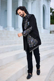 Designer indo-western kurta - Black Orchid Regal Indo-Western