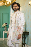 Designer indo-western kurta - Ivory Regal Tapestry Indo-Western