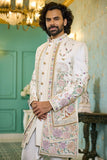Festive indo-western kurta - Ivory Regal Tapestry Indo-Western
