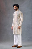 Heritage Bird Motif Designer Festive Kurta Ethnic Wear