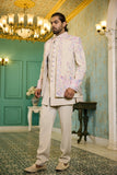 Mens indo-western kurta - Beige Pastel Elegance Indo-Western