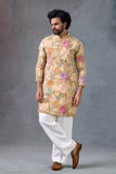 Premium Multicolor Blossom Designer Kurta Wedding Outfit