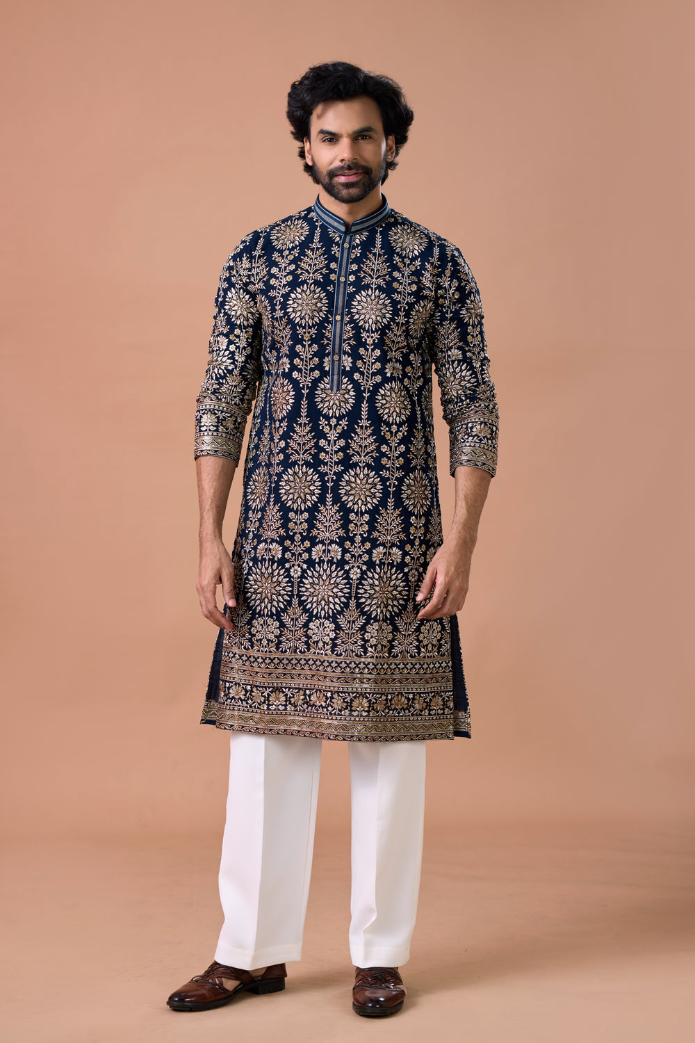 Buy Mens Embroidered Kurta Set
