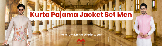 Kurta Pajama Jacket Set for Men | Mahavir NX