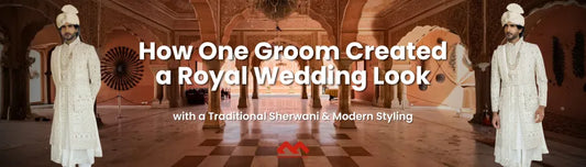 How One Groom Created a Royal Wedding Look with a Traditional Sherwani and Modern Styling - Mahavir NX Mumbai