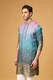 Azure Twilight Ombre Heritage Kurta