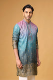 Azure Twilight Ombre Heritage Kurta