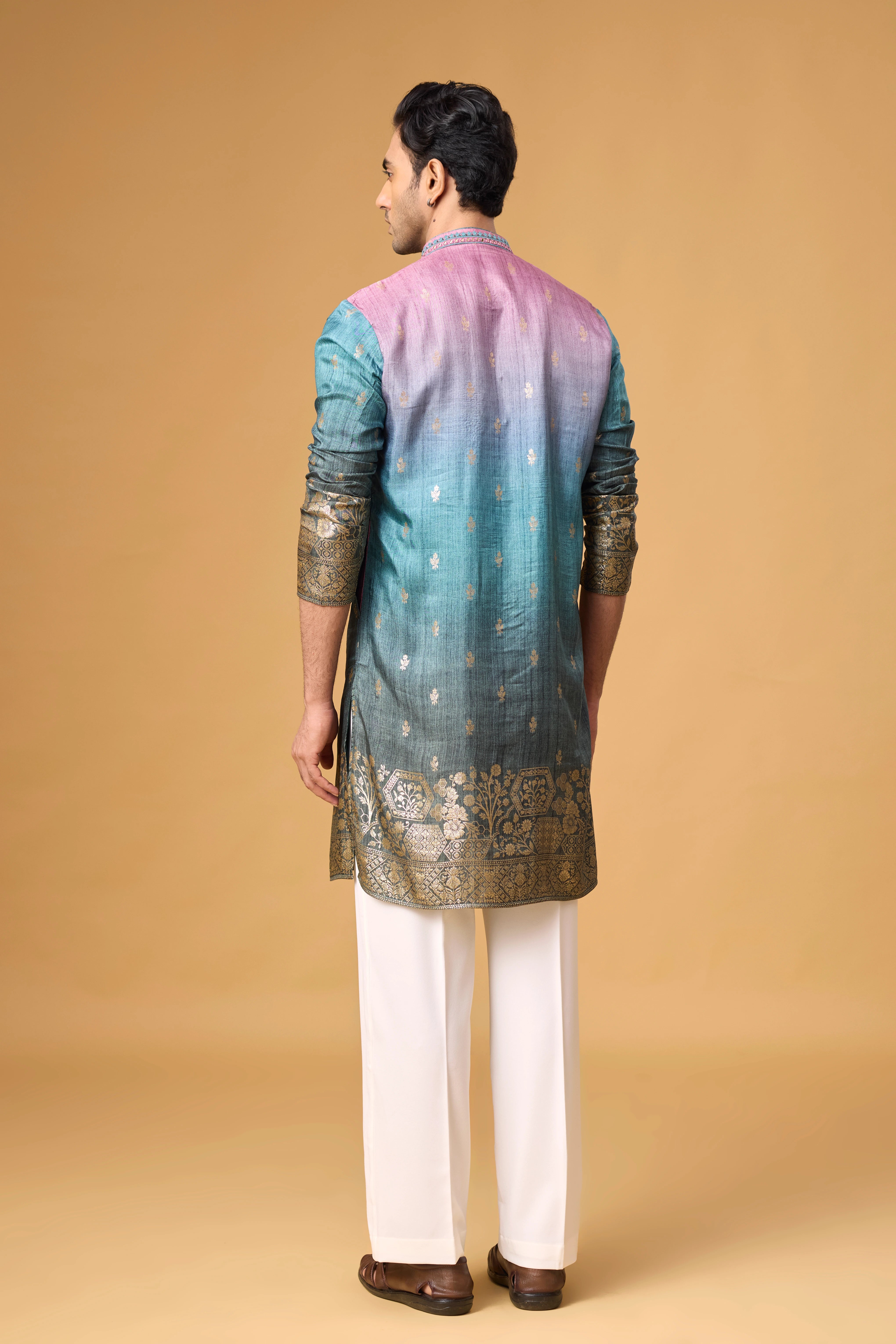Azure Twilight Ombre Heritage Kurta