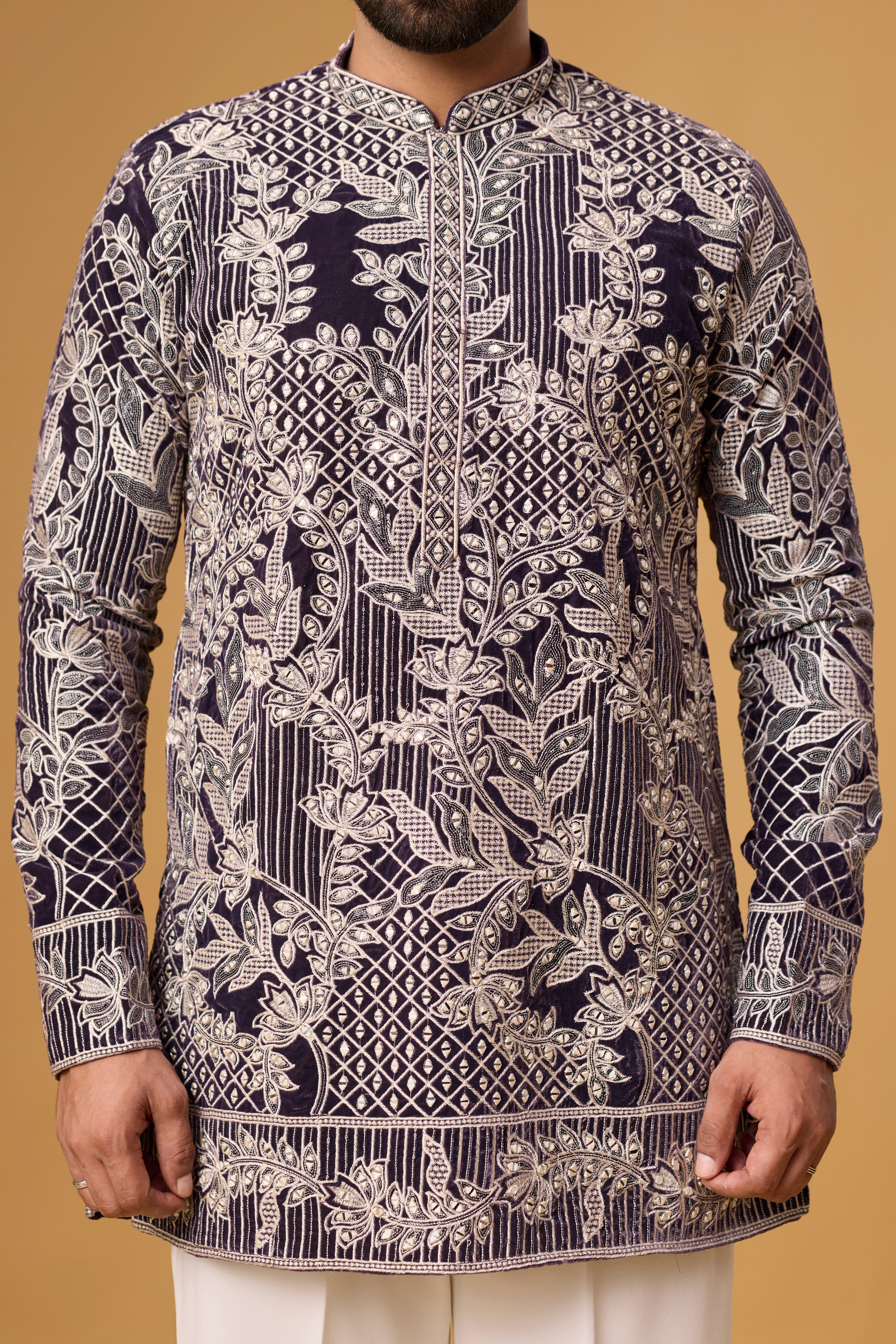 Midnight Heritage Floral Patterned Kurta Set