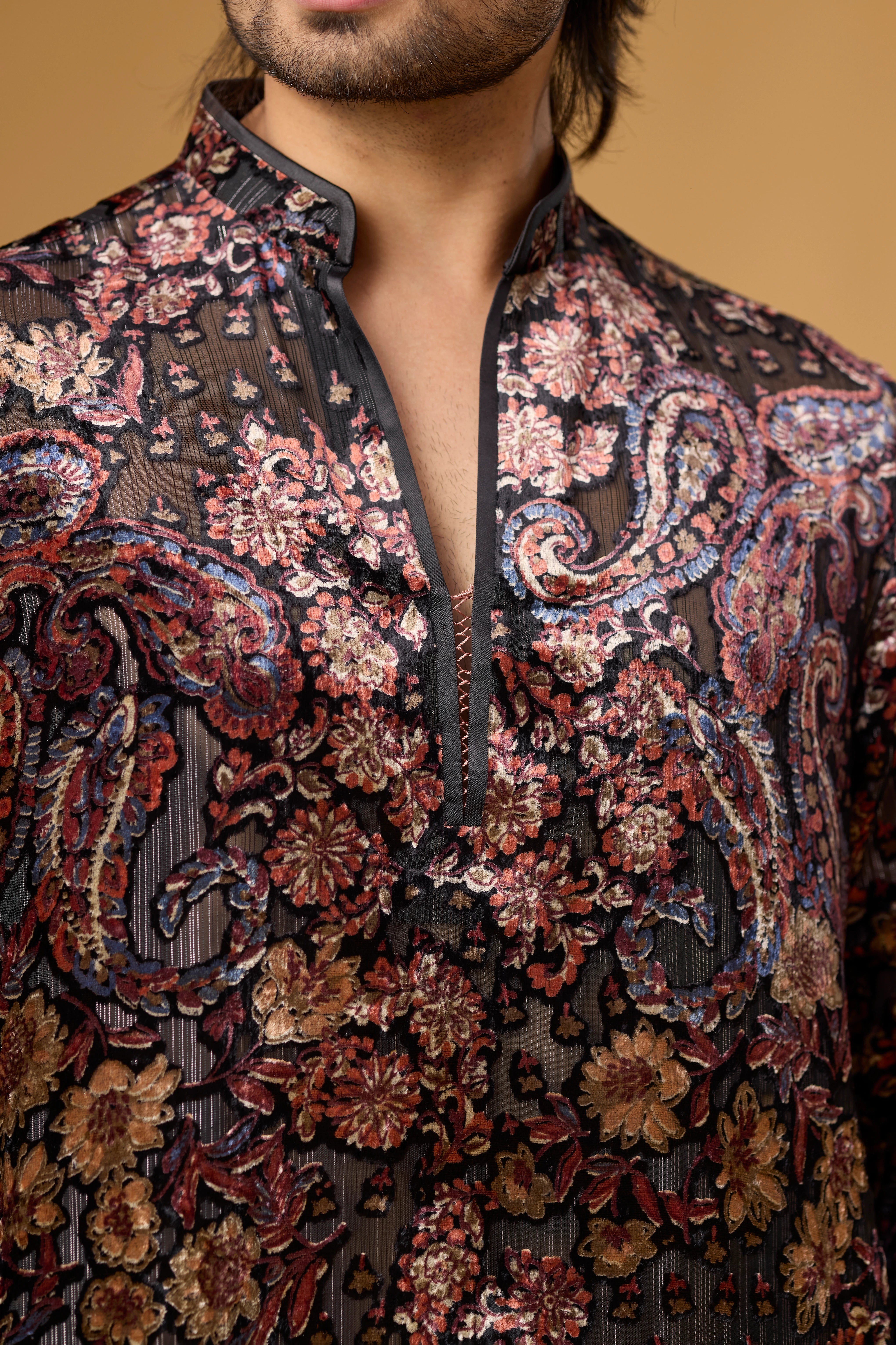Heritage Paisley Ethnic Kurta Set – Full Length View | Mahavir NX