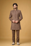 Mocha Royale Threadwork Indo-Western Ensemble