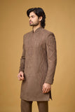 Mocha Royale Threadwork Indo-Western Ensemble