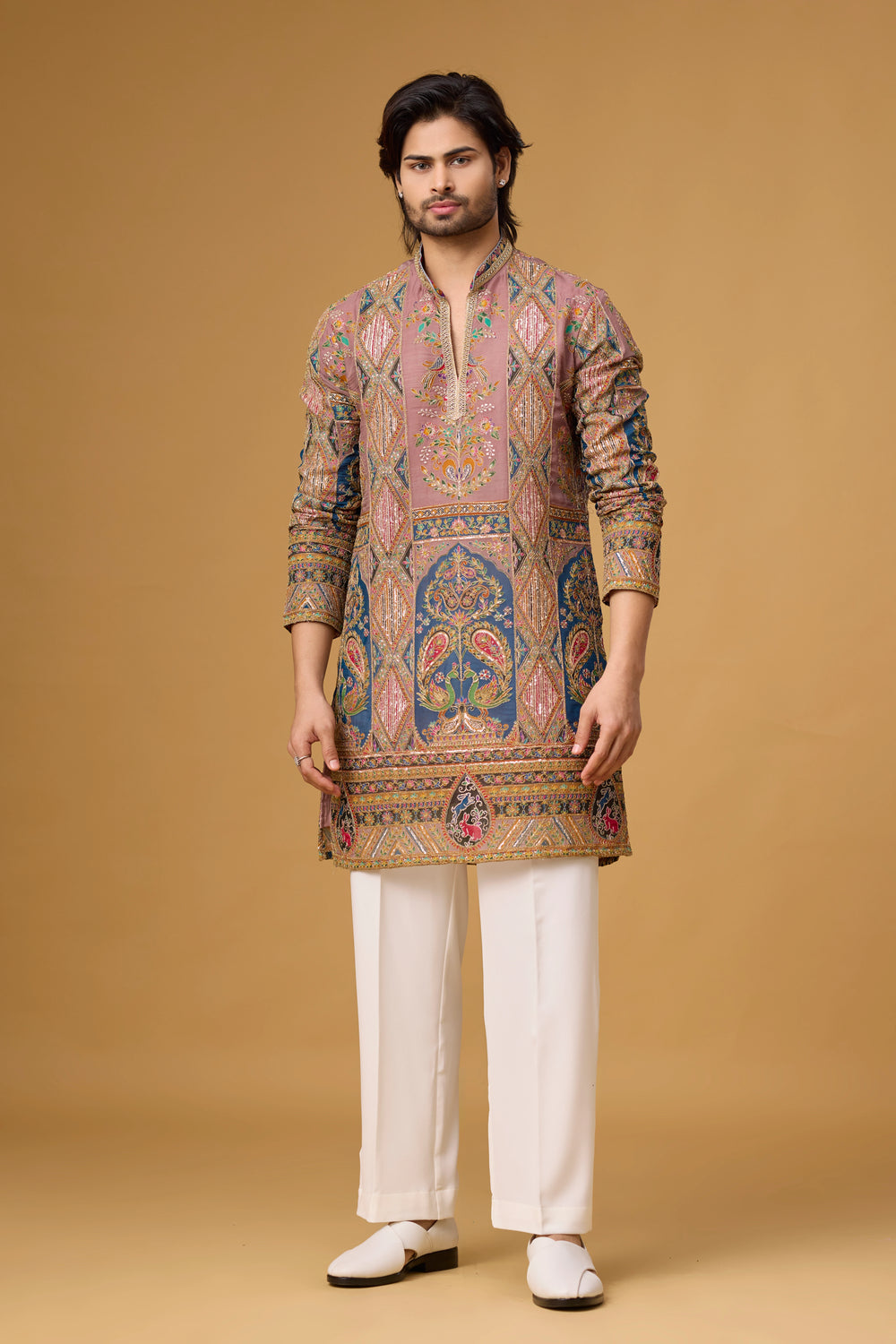 Mauve Heritage Kurta Set – Premium Reception Ethnic Wear | Mahavir NX