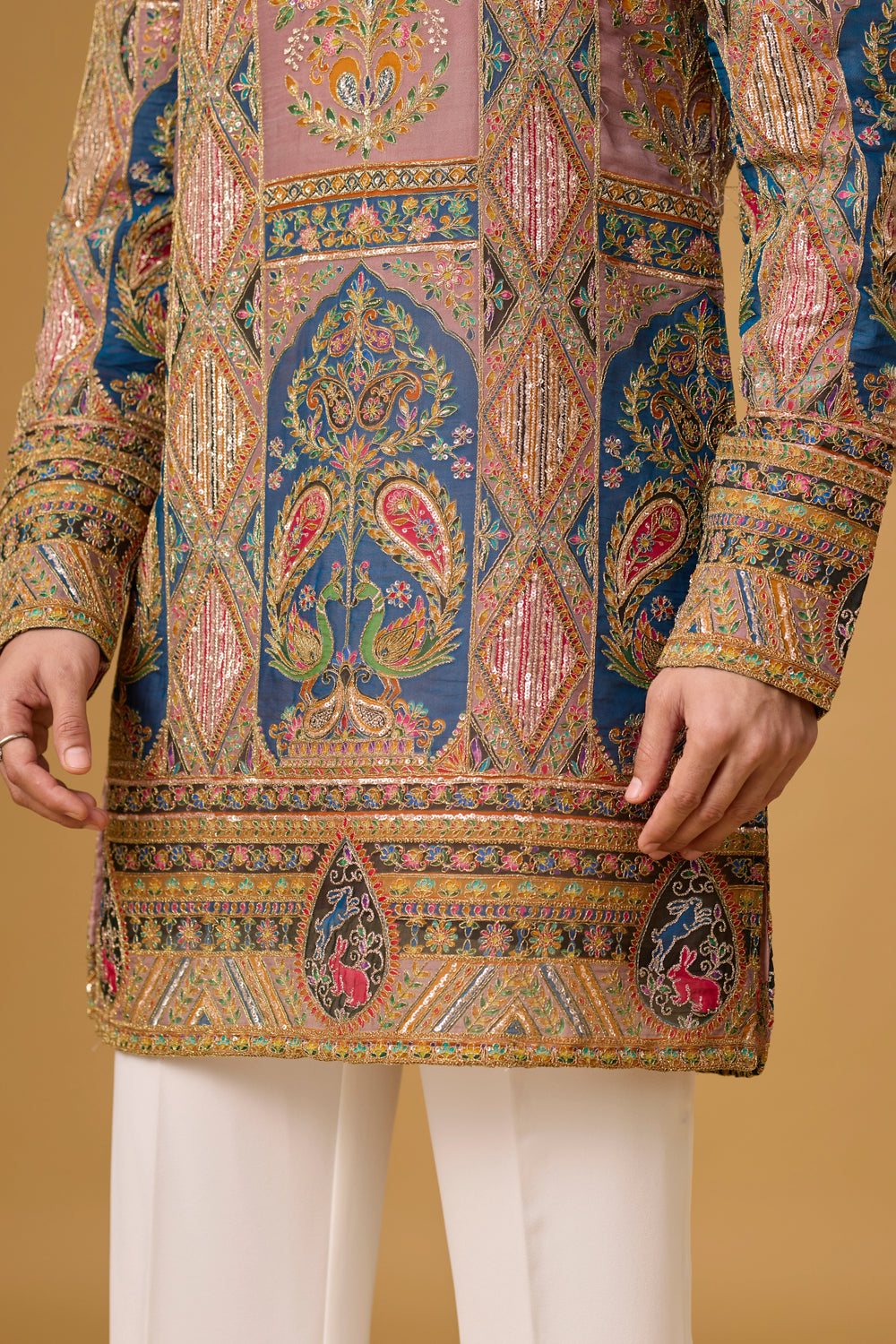 Regal Ornamental Heritage Kurta Set – Full Length View | Mahavir NX
