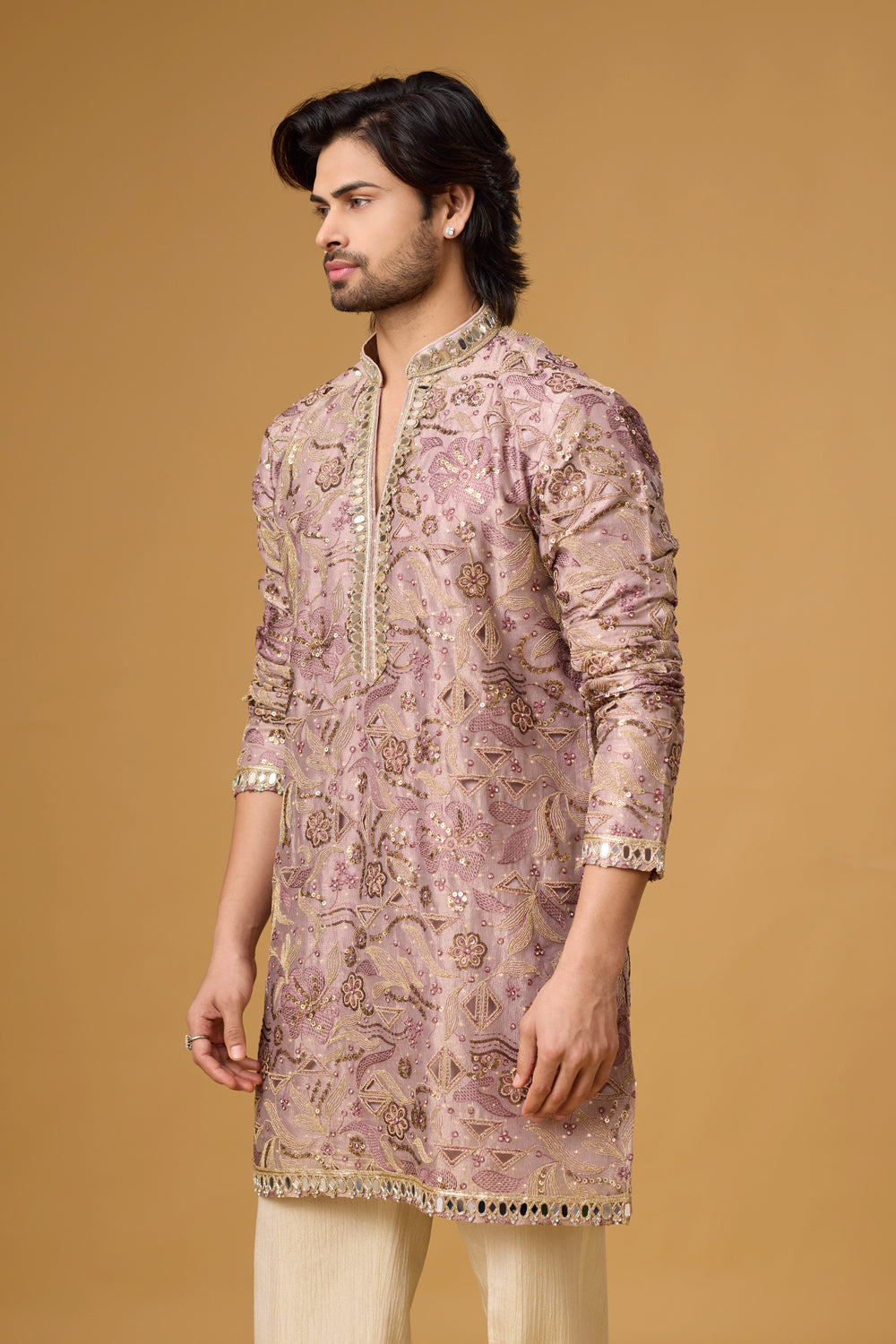 Buy Zari Embellished Kurta Set for Men Online India | Mahavir NX