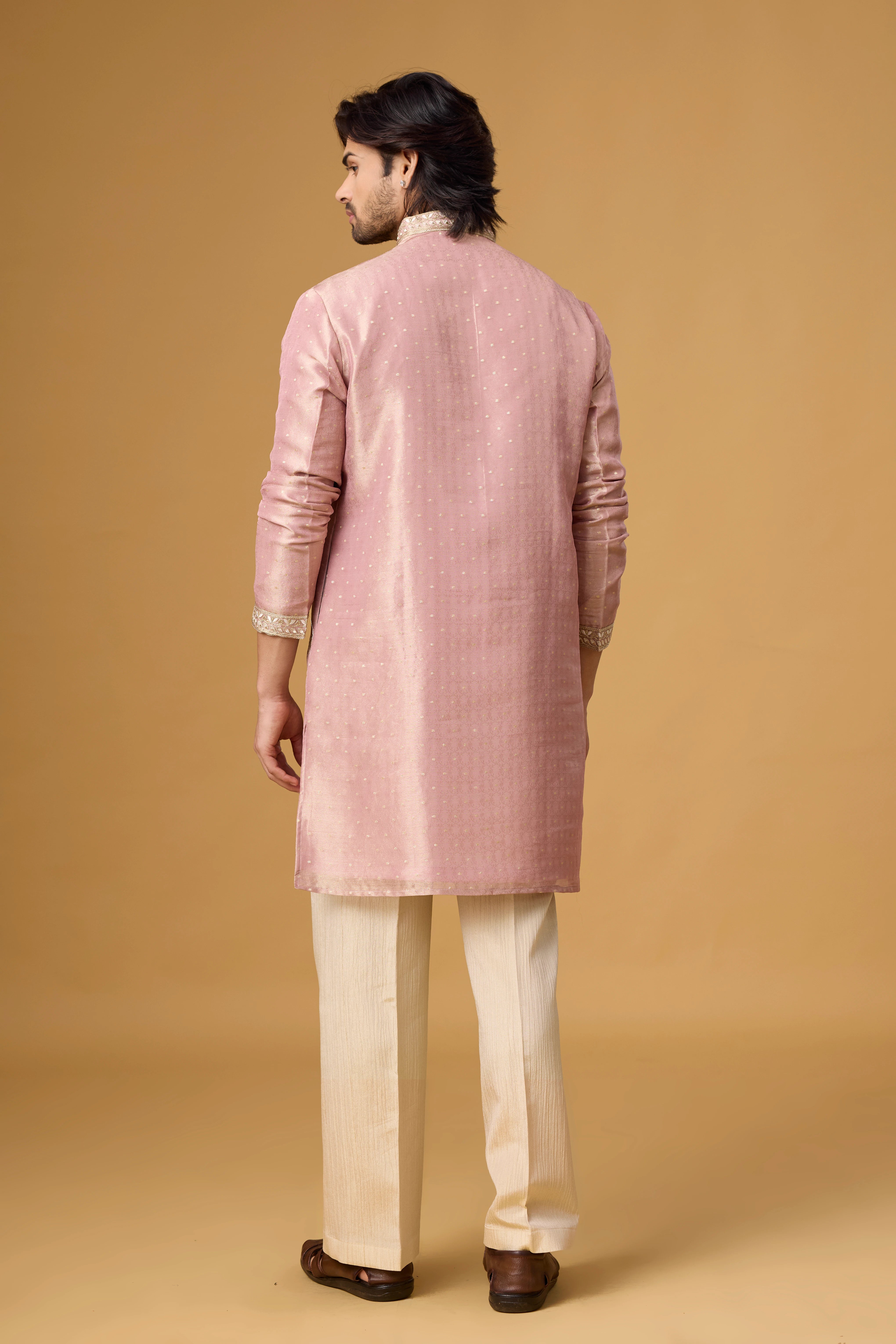 Blush Rose Floral Embroidered Kurta Set