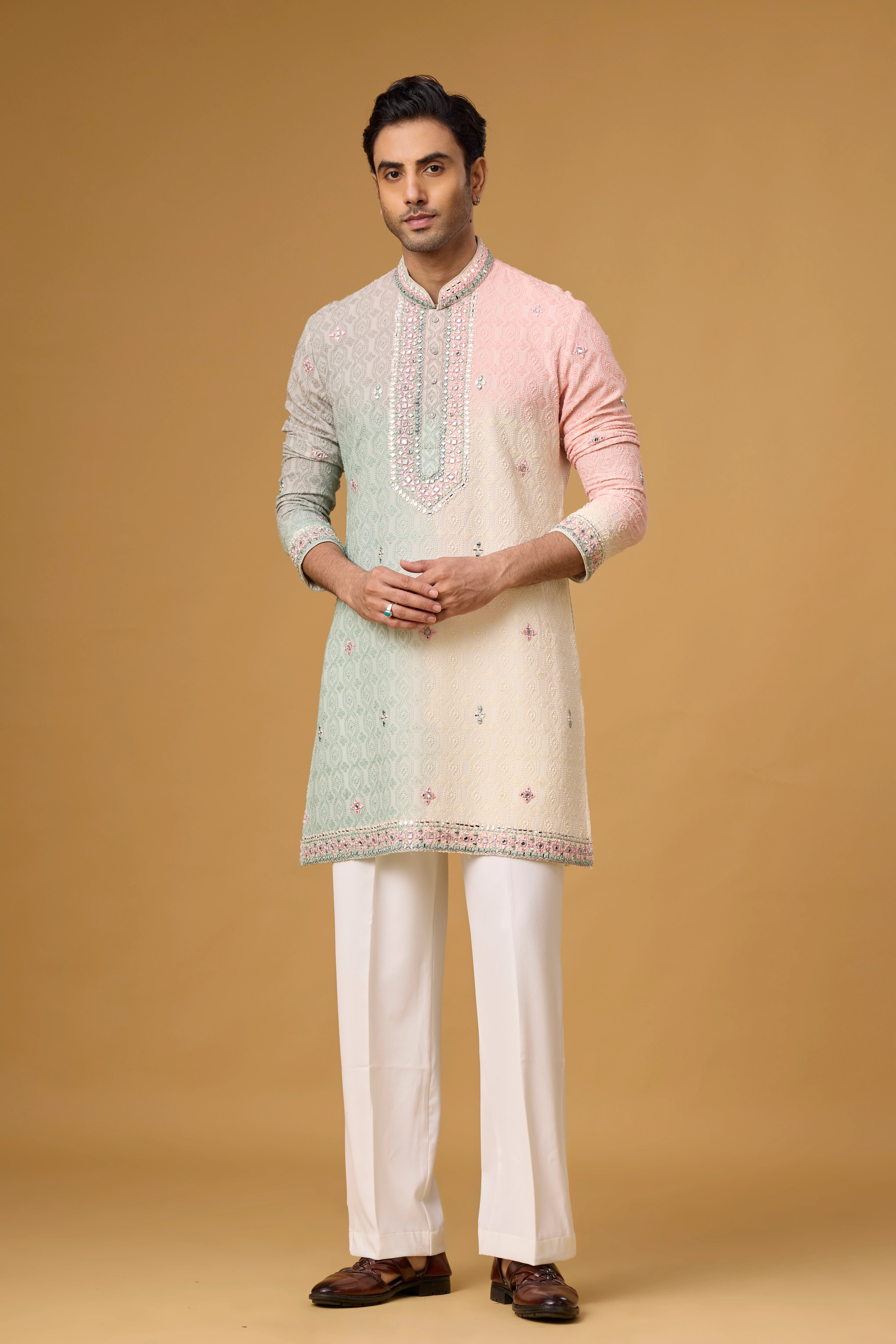 Minimalist Ivory Kurta Set for Men – Festive Ethnic Wear | Mahavir NX