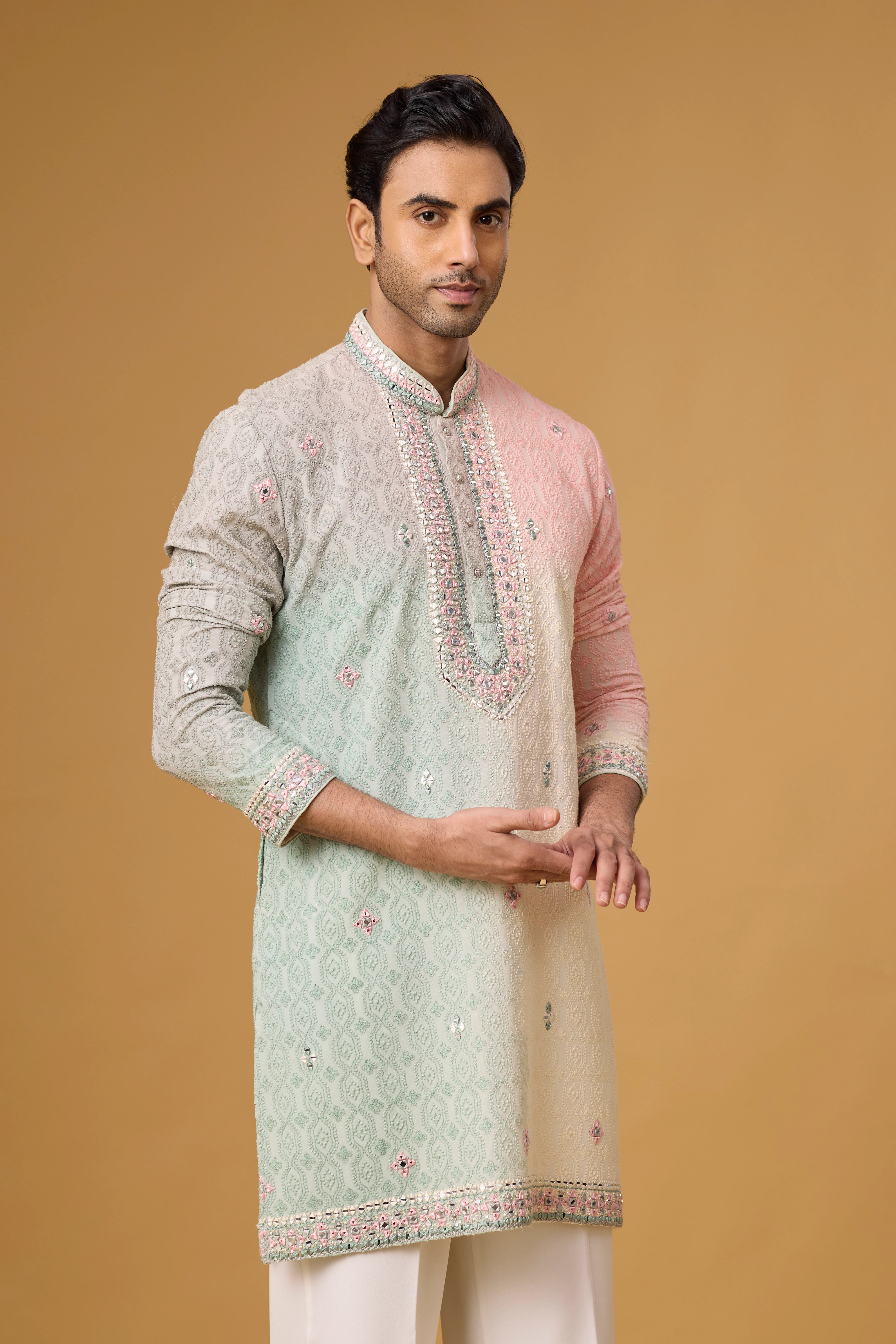 Buy Ivory Kurta Set for Men Online India | Mahavir NX