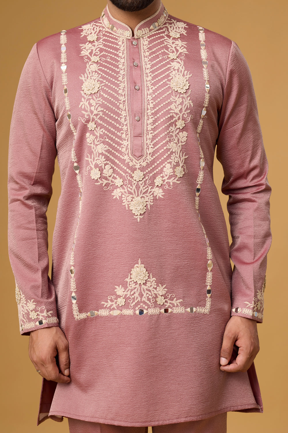 Designer Heritage Kurta Set for Men – Side View | Mahavir NX